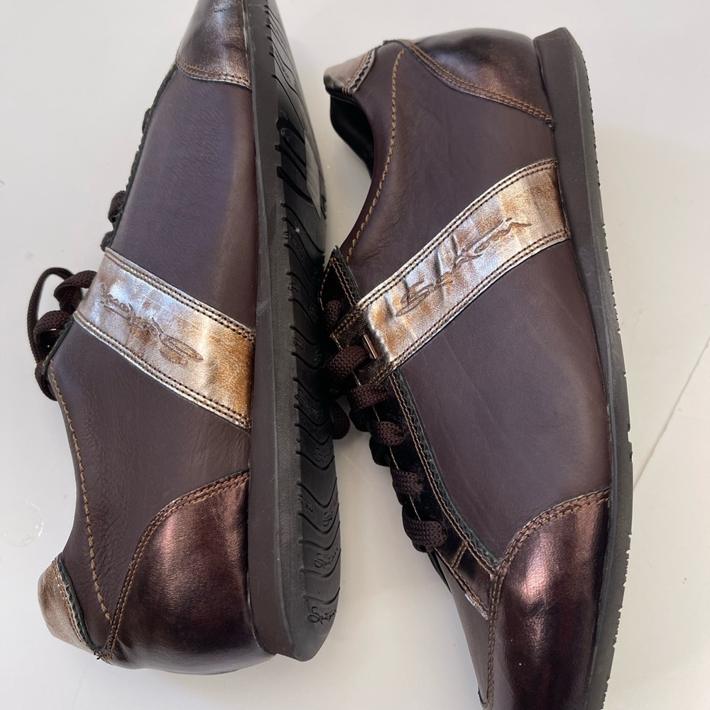 SANTONI Club Italian Leather Sneakers Sz 5.5 Women - Picture 12 of 15